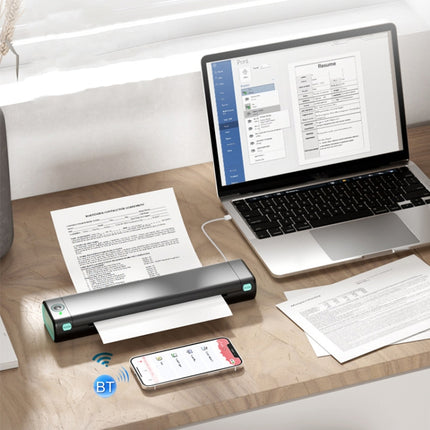 M08F Bluetooth Wireless Handheld Portable Thermal Printer, Black Green A4 Version, Black A4 Version, White A4 Version, White Orange A4 Version, Green A4 Version, Pink A4 Version, Gray A4 Version, Silver A4 Version, Black Green Letter Version           ...