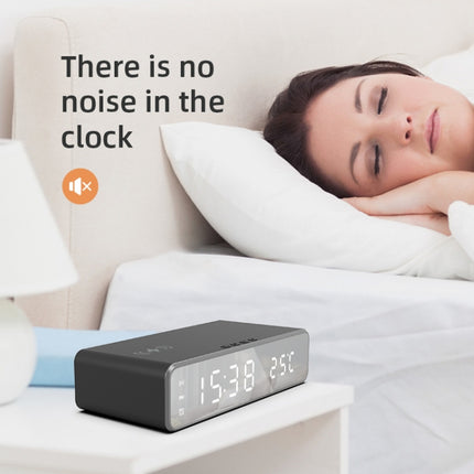 W258 With Clock / Temperature Display Desktop Phone / Earphone Wireless Charging, W258 5W (Black), W258 5W (Silver)