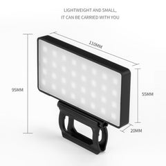 Outdoor Live Photography Multi-angle Brightness Adjustment Mobile Phone Fill Light, Monochrome White Light, RGB Color