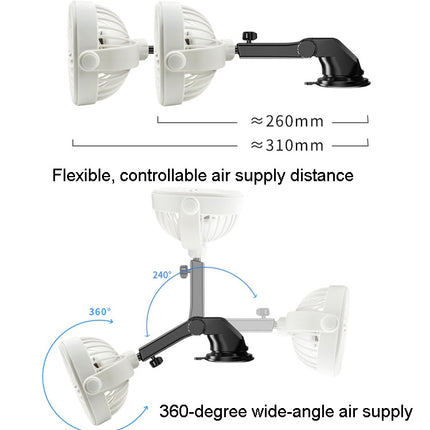 Car Suction Cup Fan Desktop Dormitory Office Kitchen Fan, Retractable (White), Retractable (Pink), Retractable(Black)
