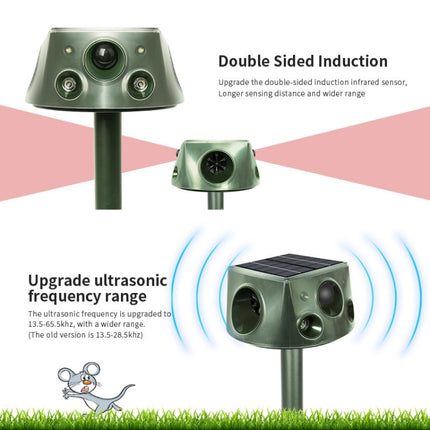 SK031 Four-Sided Solar Animal Repeller Bird Repeller Ultrasonic Rat Repeller