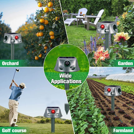 SK031 Four-Sided Solar Animal Repeller Bird Repeller Ultrasonic Rat Repeller