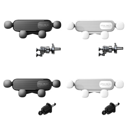 S03 Vehicle Air Outlet Gravity Navigation Mobile Phone Holder, Black Eagle Mouth, White Eagle Mouth, Black Spiral Clip, White Spiral Clip