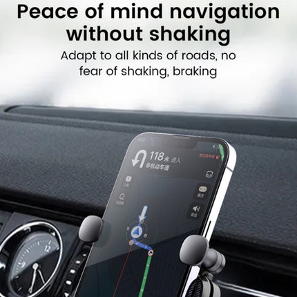 S03 Vehicle Air Outlet Gravity Navigation Mobile Phone Holder, Black Eagle Mouth, White Eagle Mouth, Black Spiral Clip, White Spiral Clip