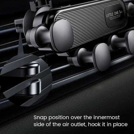 S03 Vehicle Air Outlet Gravity Navigation Mobile Phone Holder, Black Eagle Mouth, White Eagle Mouth, Black Spiral Clip, White Spiral Clip