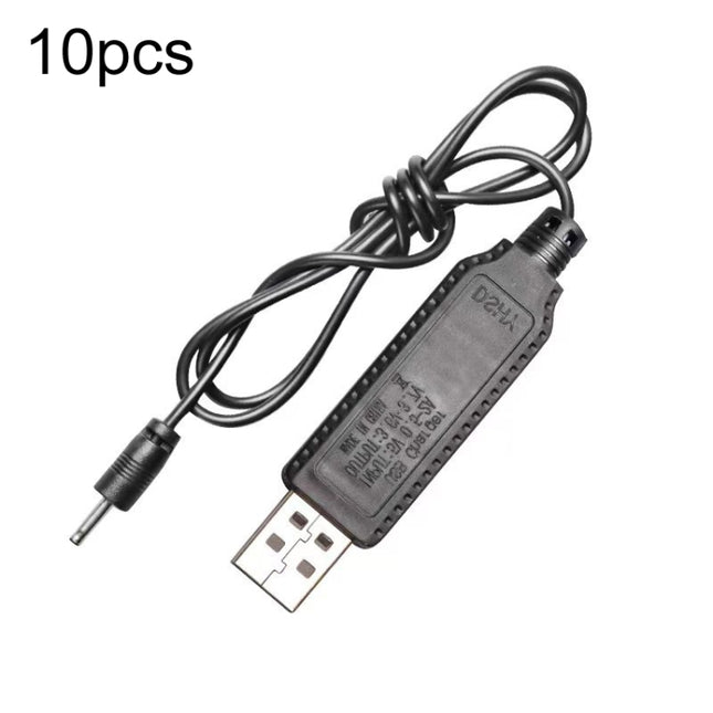 10pcs 3.7V IC Circuit Protection Lithium Battery USB Straight Head Charging Cable