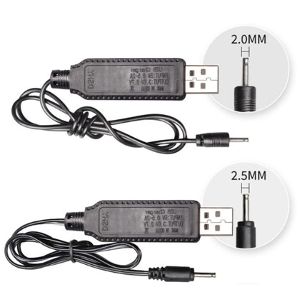 10pcs 3.7V IC Circuit Protection Lithium Battery USB Straight Head Charging Cable, 2.0mm, 3.5mm, 5.5mm