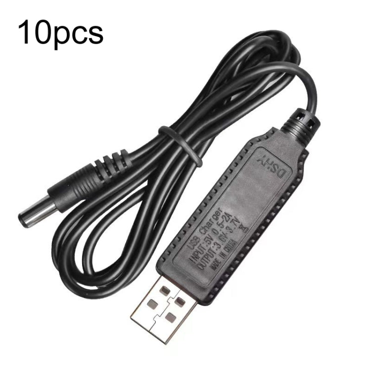 10pcs 3.7V IC Circuit Protection Lithium Battery USB Straight Head Charging Cable, 2.0mm, 2.5mm, 3.5mm, 5.5mm