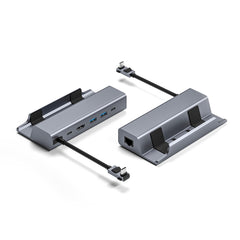 For Steam Deck HDMI+RJ45+2 USB 3.0 +USB-C/Type-C 3.0+USB-C PD 100W  6-In-1 Base Docking Station Bracket, JL-330B  6-In-1