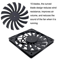 FANNE RIce Soul F12012 Desktop Chassis Ultra-thin 4pin Cooling Fan Intelligent PWM Speed Regulation, F12012