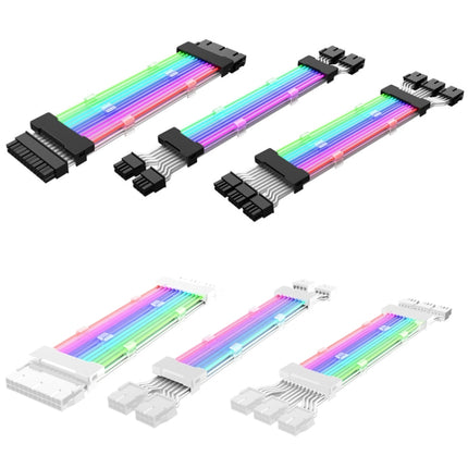 5V ARGB Neon Color Line, 24pin Motherboard Power Supply Light Wire Black, Double 8pin Graphics Card Power Supply Wire Black, 24pin Motherboard Power Supply Light Wire White, Double 8pin Graphics Card Power Supply Wire White