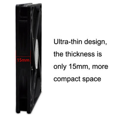 FANNER Ice Soul F10015 Desktop Computer Radiator PWM Intelligent Speed Regulation Ultra-thin Chassis Fan, F10015