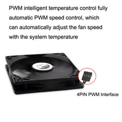 FANNER Ice Soul F10015 Desktop Computer Radiator PWM Intelligent Speed Regulation Ultra-thin Chassis Fan, F10015