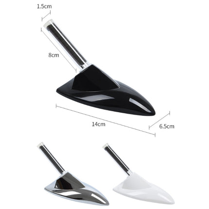 Car Solar Shark Fin With Antenna LED Warning Light, Silver, White, Black, Silver with Remote Control, Black with Remote Control, White with Remote Control