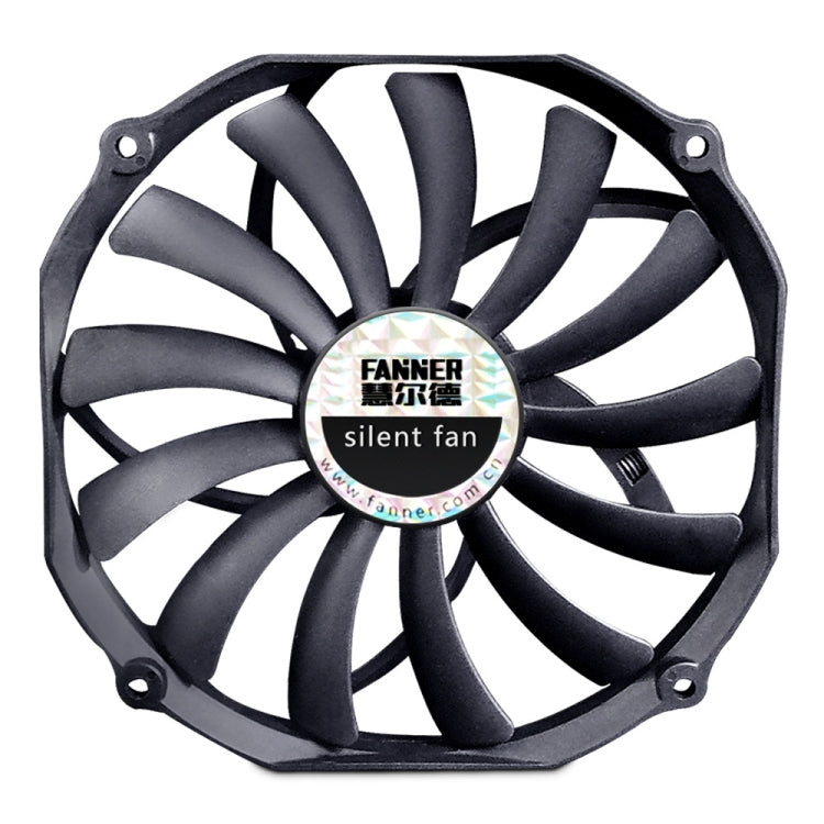 FANNER Ice Soul F14015 4PIN PWM Ultra-thin Chassis Fan Desktop Computer Radiator, F14015