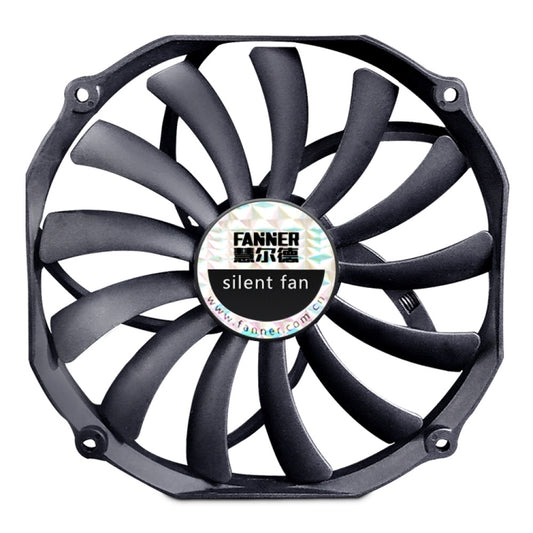 FANNER Ice Soul F14015 4PIN PWM Ultra-thin Chassis Fan Desktop Computer Radiator, F14015