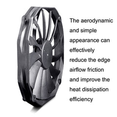 FANNER Ice Soul F14015 4PIN PWM Ultra-thin Chassis Fan Desktop Computer Radiator, F14015