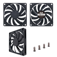 FANNER Ice Soul F8010 Ultra Thin Chassis Fan 4pin PWM Intelligent Speed Adjustment Quiet Cooling Heat Dissipation, F8010