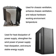 FANNER Ice Soul F8010 Ultra Thin Chassis Fan 4pin PWM Intelligent Speed Adjustment Quiet Cooling Heat Dissipation, F8010