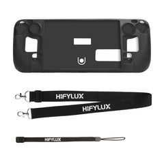 For Steam Deck Hifylux ST-PF14 Game Console Silicone Case Anti-scratch Non-slip Handheld Case Lanyard, Silicone Case Black, Silicone Case Blue, Silicone Case Red