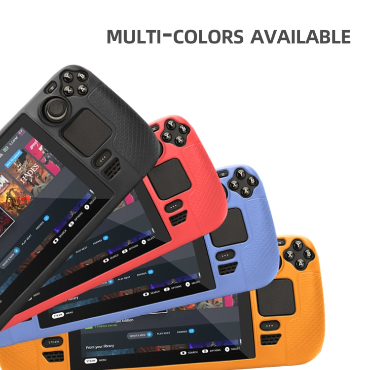 For Steam Deck Hifylux ST-PF14 Game Console Silicone Case Anti-scratch Non-slip Handheld Case Lanyard, Silicone Case Black, Silicone Case Blue, Silicone Case Red