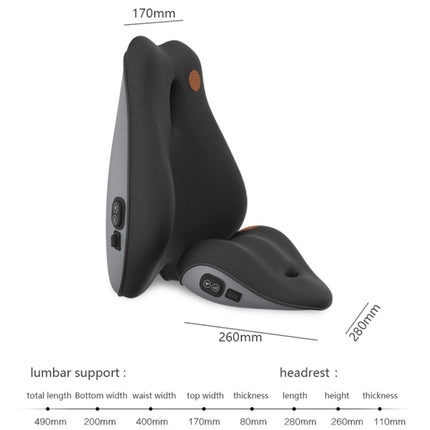SR-21 Car Lumbar Cushion Headrest Seat Memory Foam Accessories, Style:, Ordinary Headrest (Black), Ordinary Headrest (Gray), Ordinary Headrest (Brown), Massage Headrest (Black), Massage Headrest (Gray), Massage Headrest (Brown)�������������������������...