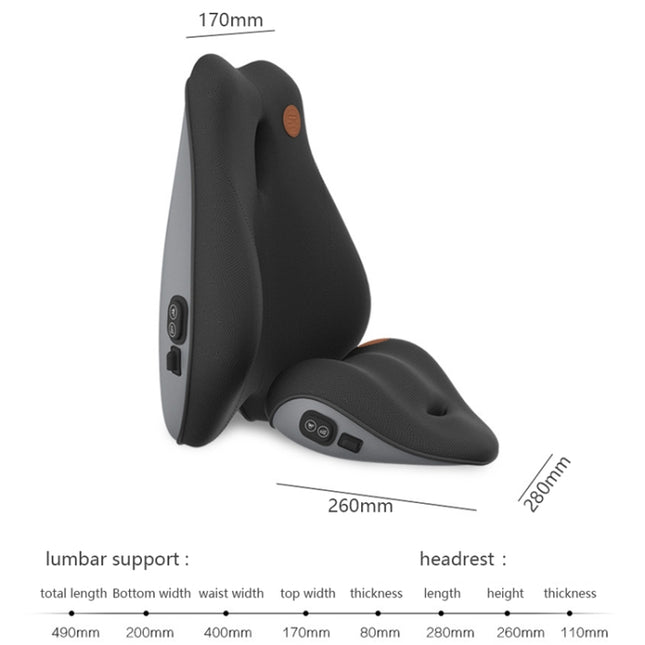 SR-21 Car Lumbar Cushion Headrest Seat Memory Foam Accessories, Style:, Ordinary Headrest (Black), Ordinary Headrest (Gray), Ordinary Headrest (Brown), Massage Headrest (Black), Massage Headrest (Gray), Massage Headrest (Brown)�������������������������...