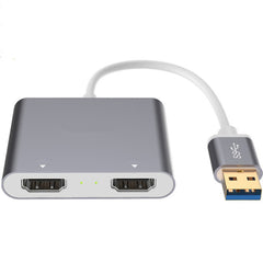 USB 3.0 To Dual HDMI High Definition Converter 4K USB Same Screen Extender, USB 3.0 To Dual HDMI