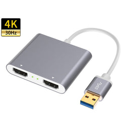 USB 3.0 To Dual HDMI High Definition Converter 4K USB Same Screen Extender, USB 3.0 To Dual HDMI