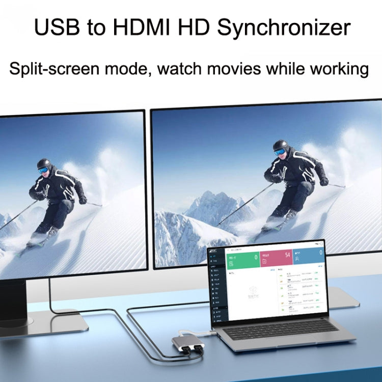 USB 3.0 To Dual HDMI High Definition Converter 4K USB Same Screen Extender, USB 3.0 To Dual HDMI