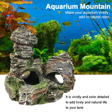 Stone Fish Tank Landscape Simulation Resin Aquarium Decorative Ornament, Style:, Cave Mountain C, Cave Mountain D, Small Rockery, Three-legged Rockery, Big Rockery, Shunfeng Mountain, Yu Mountain, Tianzhu Mountain, Guanyun Mountain, Jiuxia Mountain    ...