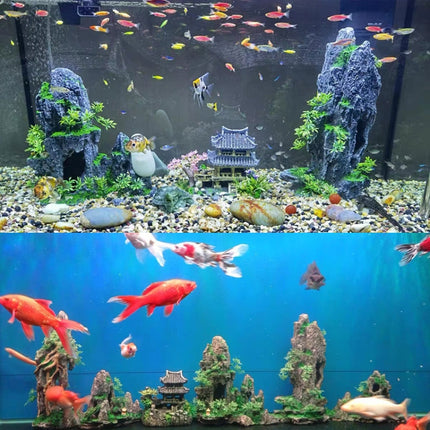 Stone Fish Tank Landscape Simulation Resin Aquarium Decorative Ornament, Style:, Cave Mountain C, Cave Mountain D, Small Rockery, Three-legged Rockery, Big Rockery, Shunfeng Mountain, Yu Mountain, Tianzhu Mountain, Guanyun Mountain, Jiuxia Mountain    ...