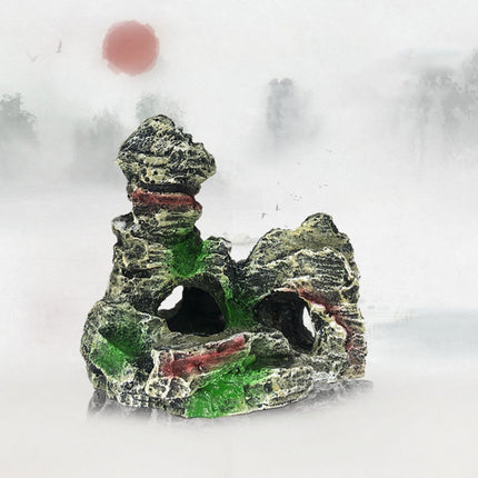 Stone Fish Tank Landscape Simulation Resin Aquarium Decorative Ornament, Style:, Cave Mountain C, Cave Mountain D, Small Rockery, Three-legged Rockery, Big Rockery, Shunfeng Mountain, Yu Mountain, Tianzhu Mountain, Guanyun Mountain, Jiuxia Mountain    ...
