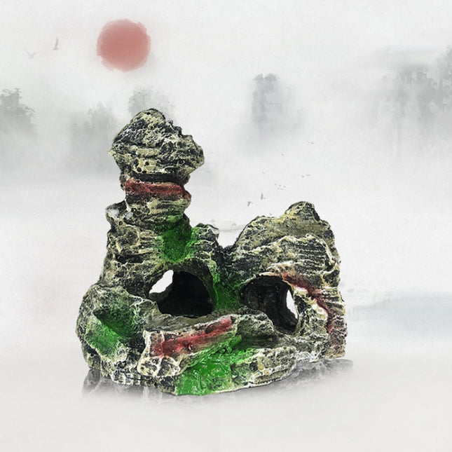 Stone Fish Tank Landscape Simulation Resin Aquarium Decorative Ornament, Style:, Cave Mountain C, Cave Mountain D, Small Rockery, Three-legged Rockery, Big Rockery, Shunfeng Mountain, Yu Mountain, Tianzhu Mountain, Guanyun Mountain, Jiuxia Mountain    ...