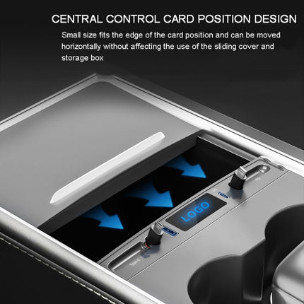 For Tesla Model 3 / Y 27W Quick Interior Charger Intelligent USB-C/Type-C Docking Station HUB