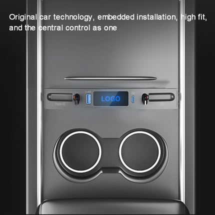 For Tesla Model 3 / Y 27W Quick Interior Charger Intelligent USB-C/Type-C Docking Station HUB