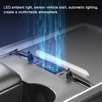 For Tesla Model 3 / Y 27W Quick Interior Charger Intelligent USB-C/Type-C Docking Station HUB