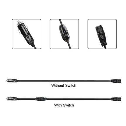 12V/24V Car Refrigerator Cable B Suffix Cigarette Lighter Plug Power Cord, Length:, 1m Without Switch, 1m With Switch, 2m Without Switch, 2m With Switch, 3m Without Switch, 3m With Switch, 4m Without Switch, 4m With Switch, 5m Without Switch           ...