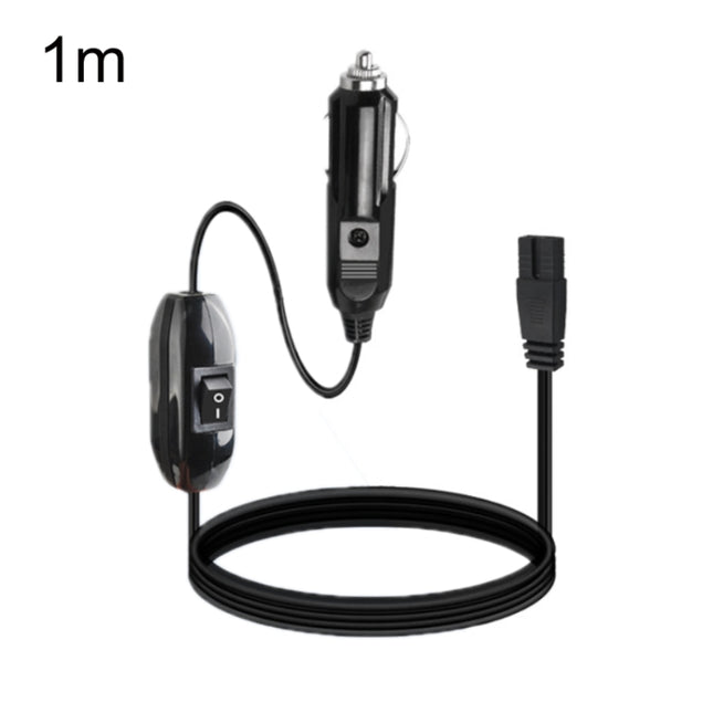 12V/24V Car Refrigerator Cable B Suffix Cigarette Lighter Plug Power Cord, Length:, 1m With Switch, 2m Without Switch, 2m With Switch, 3m Without Switch, 3m With Switch, 4m Without Switch, 4m With Switch, 5m Without Switch, 5m With Switch