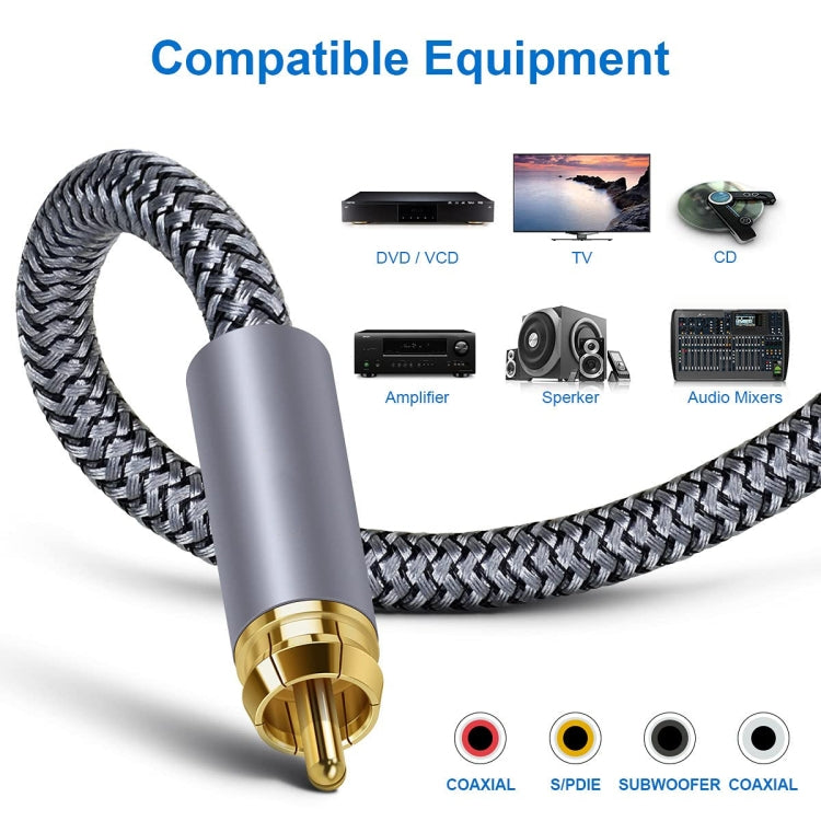 Pure Copper RCA Coaxial HIFI Digital Audio Cable SPDIF Subwoofer Speaker Cable, 1m, 1.5m, 2m, 3m, 5m, 10m, 15m
