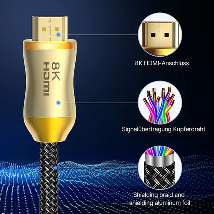 HDMI 2.1 Version 8K 60Hz For PS4 Cable Projector Notebook Set-Top Box Cable