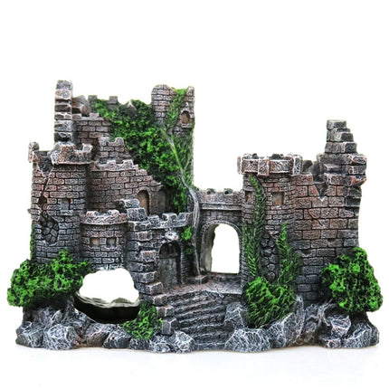 Fish Tank Ancient Castle Resin Decoration Aquarium Cavern Building Decoration
