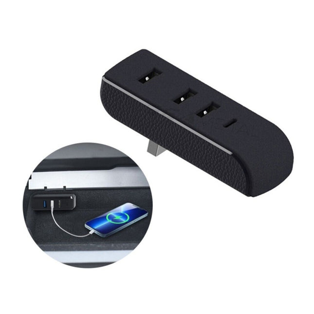 For Tesla Model 3/Y Car AH37 3 USB  +1 Type-C/USB-C Port Hub Docking Station, AH37