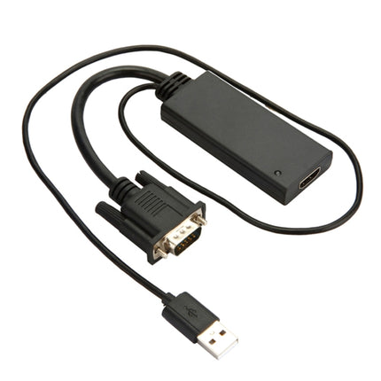 HD55Y VGA To HDMI Adapter Cable VGA+USB To HD 1080P Converter With Power Supply, VGA+USB To HDMI