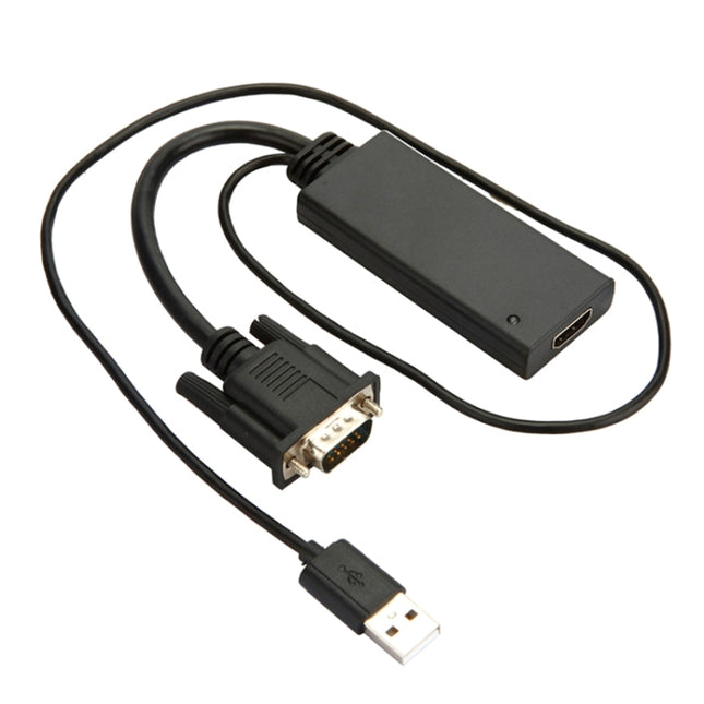 HD55Y VGA To HDMI Adapter Cable VGA+USB To HD 1080P Converter With Power Supply, VGA+USB To HDMI