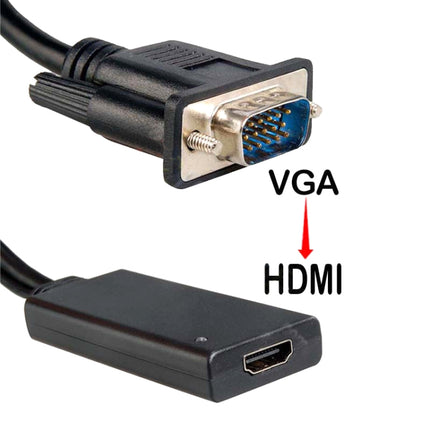 HD55Y VGA To HDMI Adapter Cable VGA+USB To HD 1080P Converter With Power Supply, VGA+USB To HDMI