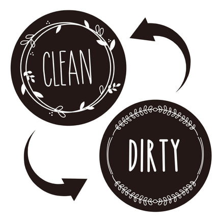 Dishwasher Round Magnet Clean Dirty Sign Double-Sided Dishwasher Magnet Cover