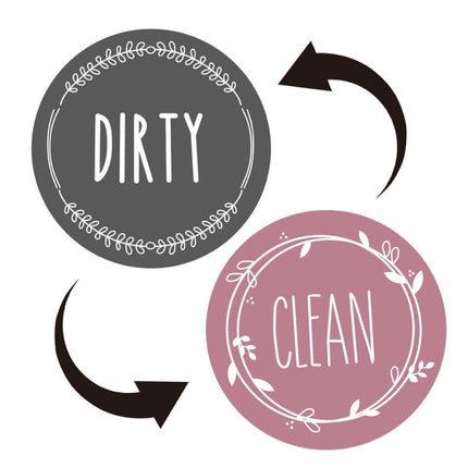 Dishwasher Round Magnet Clean Dirty Sign Double-Sided Dishwasher Magnet Cover