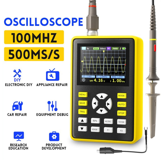 FNIRSI 2.4 Inch IPS Screen 100MHz Digital Oscilloscope, 5012H
