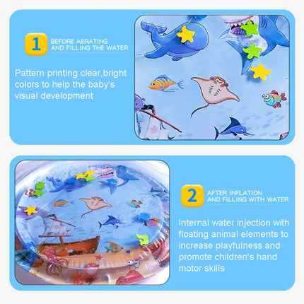 93cm Baby Kids Water Play Mat Inflatable PVC Shark Water Pad, 93cm Shark